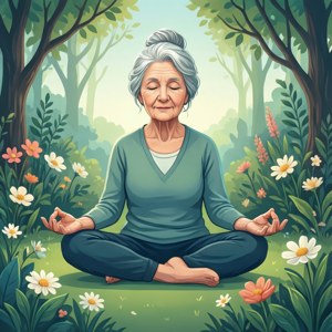 Zen Grandma Meditating