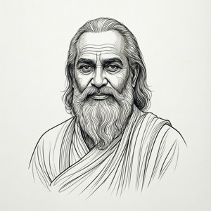 Zen Line Art Saint