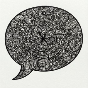 Zentangle Chat Bubble Pattern