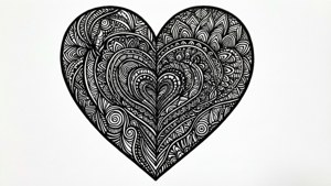 Zentangle Doodle Heart