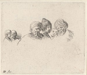 Zes hoofden van mannen