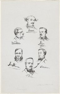 Zes portretten van mannen