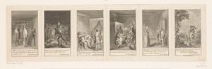 Zes voorstellingen uit Lesage's Gil Blas de Santillane