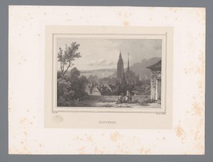 Zicht op Caudebec-en-Caux