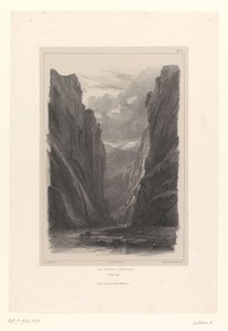 Zicht op de Aareschlucht bij Meiringen