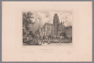 Zicht op de abdijkerk van Saint-Ouen in Rouen