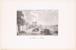 Zicht op de barrière van Passy in Parijs
