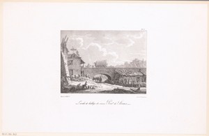 Zicht op de boog in de oude Pont de Sèvres