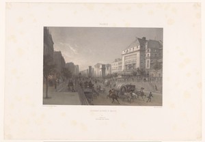 Zicht op de Boulevard Saint-Martin en de Porte Saint-Martin