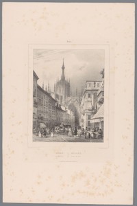 Zicht op de Dom van Milaan vanuit de Corsia dei Servi