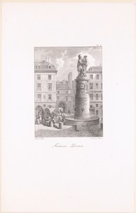 Zicht op de Fontaine Desaix in Parijs