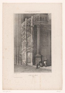 Zicht op de Gotische orgeltrap in de Saint-Maclou te Rouen