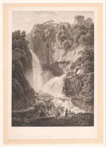 Zicht op de grot van Neptunus in Tivoli