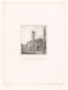 Zicht op de Halle aux blés in Parijs