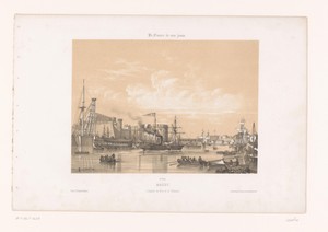 Zicht op de haven en het kasteel van Brest
