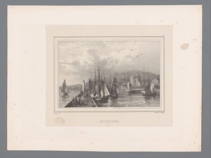Zicht op de haven van Honfleur