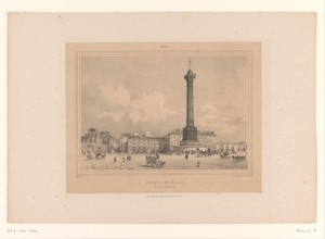 Zicht op de Juli-zuil op de Place de la Bastille