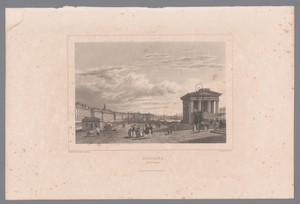 Zicht op de Place Bourgogne te Bordeaux