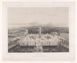 Zicht op de Place de la Concorde in Parijs