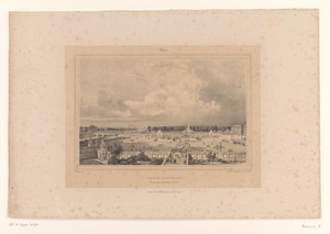 Zicht op de Place de la Concorde vanaf het terras van het Tuilerieënpaleis