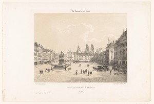 Zicht op de Place du Martroi in Orléans