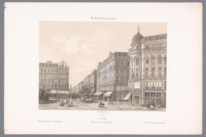Zicht op de Place en Rue de l'Impératrice in Lyon