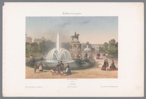 Zicht op de Place Napoléon te Lyon