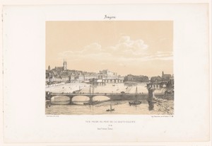 Zicht op de Pont de la Haute-Chaîne over de Maine in Angers