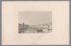 Zicht op de Ponte Rubaconte over de Arno te Florence