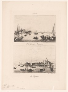 Zicht op de San Giorgio Maggiore en het Dogepaleis in Venetië