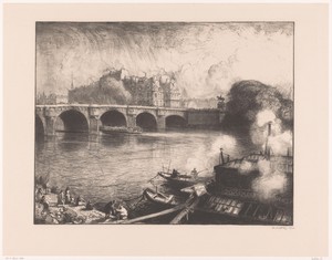 Zicht op de Seine bij de Pont Neuf in Parijs