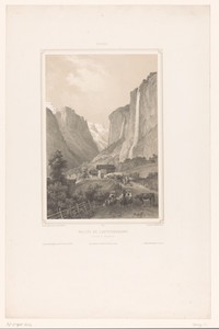 Zicht op de Staubbachwaterval in het Lauterbrunnental