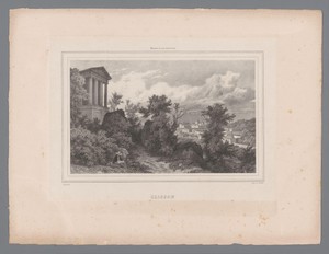 Zicht op de Temple de l'Amitié bij Clisson