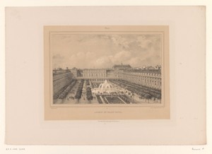 Zicht op de tuin van het Palais-Royal
