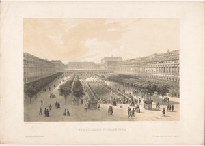 Zicht op de tuin van het Palais-Royal