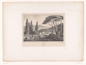 Zicht op de Villa d'Este in Tivoli