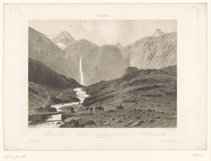 Zicht op de waterval van het Lac d'Oô