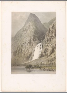 Zicht op de waterval van Pissevache