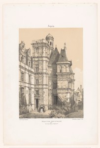 Zicht op een deel van het kasteel van Angers