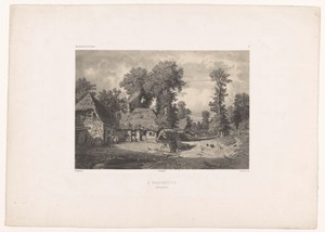 Zicht op een landschap met huizen in Gourchelles