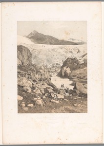 Zicht op het bovenste deel van de Rhônegletsjer