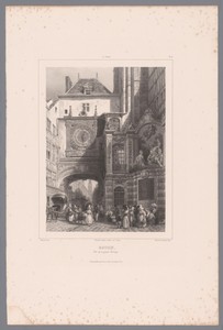 Zicht op het Gros-Horloge in Rouen