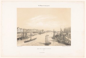Zicht op het havendok van de Loire in Nantes