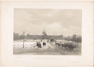 Zicht op het Hôtel des Invalides en de esplanade