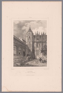 Zicht op het Hôtel du Bourgtheroulde in Rouen