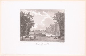 Zicht op het Hôtel du Garde-Meuble aan de Place de la Concorde