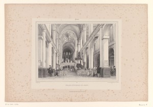 Zicht op het interieur van de kerk Saint-Étienne-du-Mont