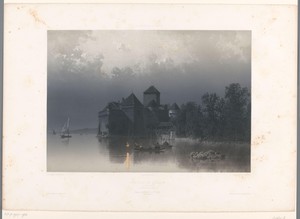 Zicht op het Kasteel van Chillon aan het meer van Genève