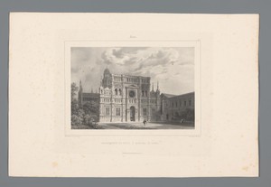 Zicht op het klooster van Pavia