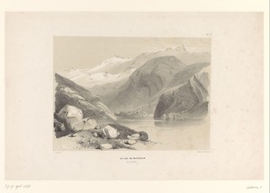 Zicht op het meer van Mattmark